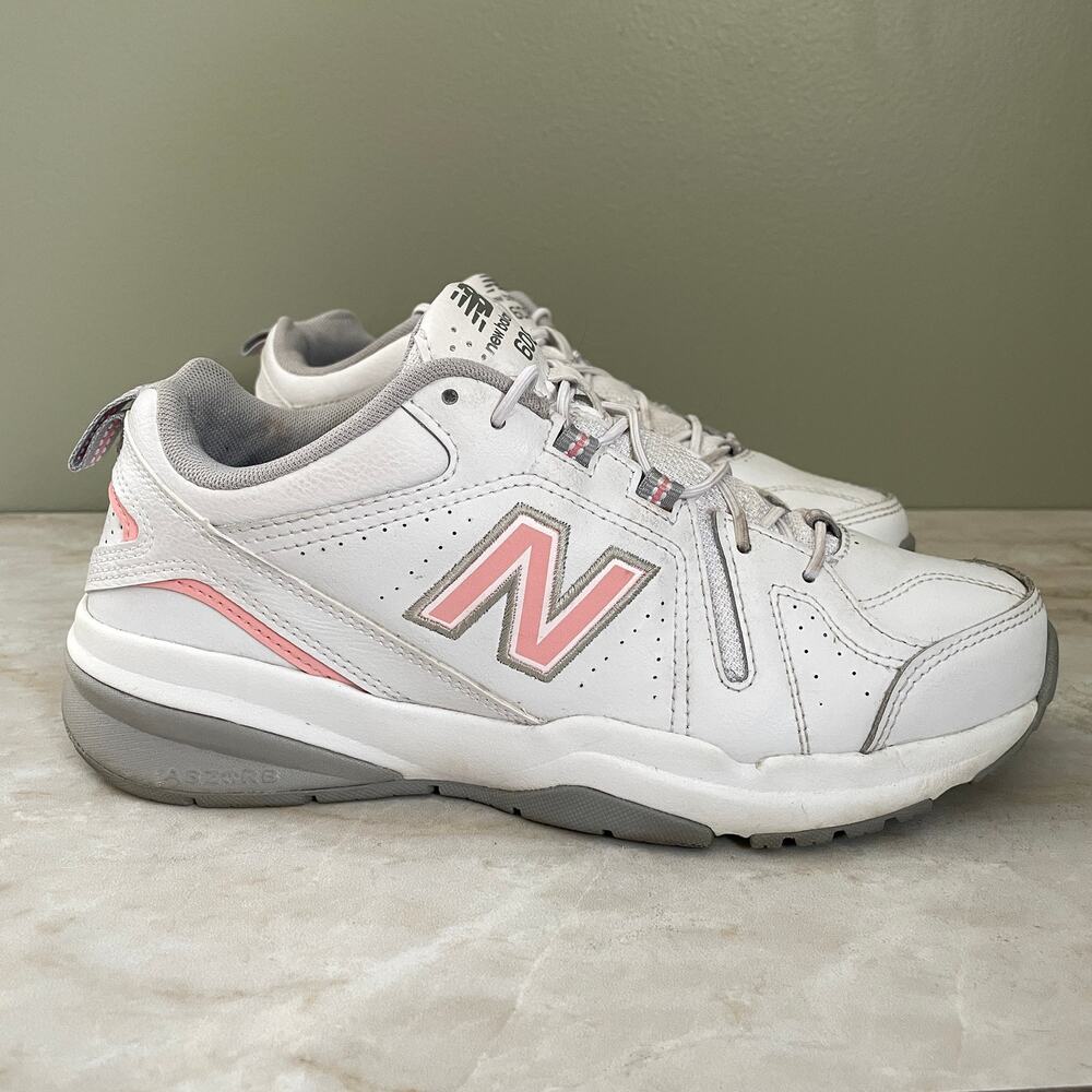 New Balance 608v5 Cross Trainer | Women's Size 8 | White/Pink - Picture 2 of 10